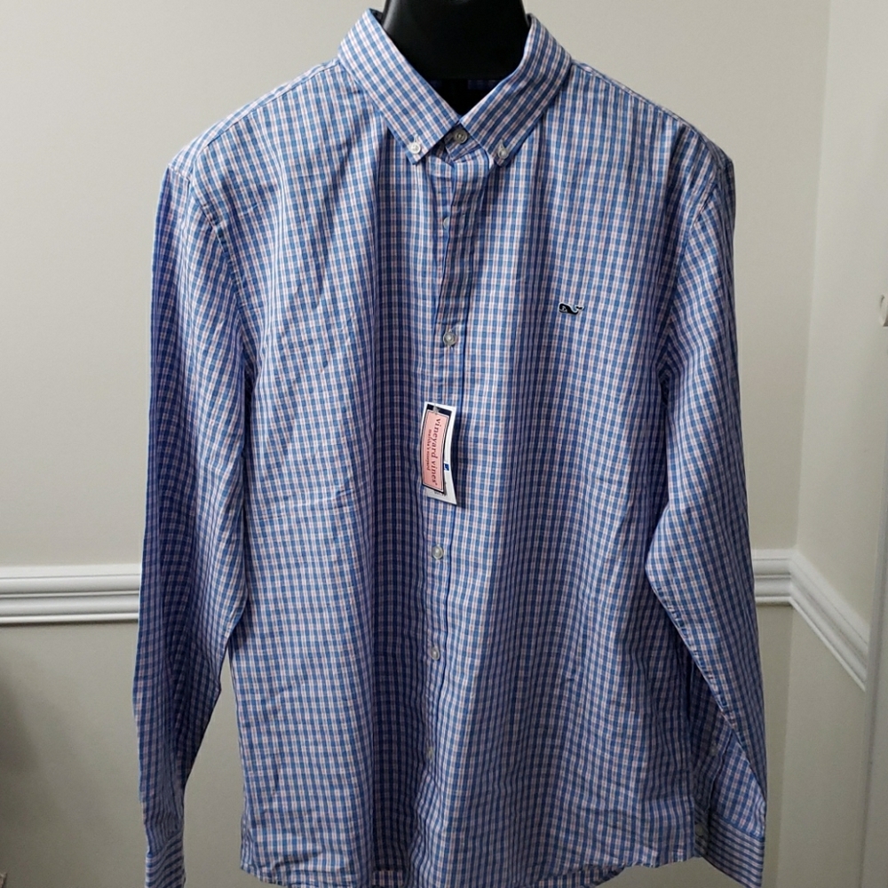 NWT Vineyard Vines Slim fit Whale Shirt size XL
